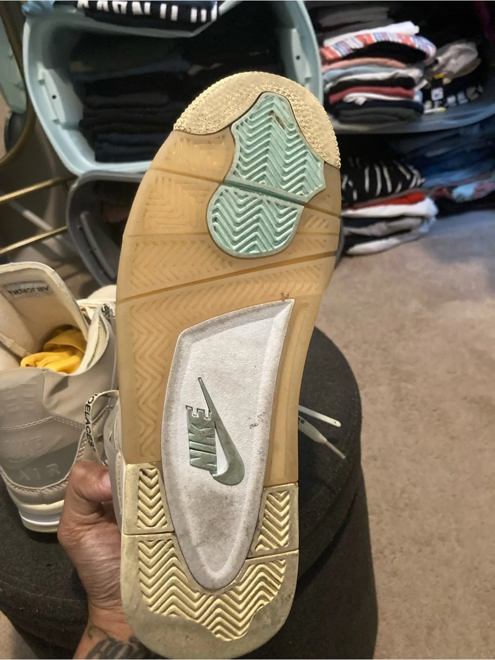 Jordan 4 off-white Sails High-Top Sneakers